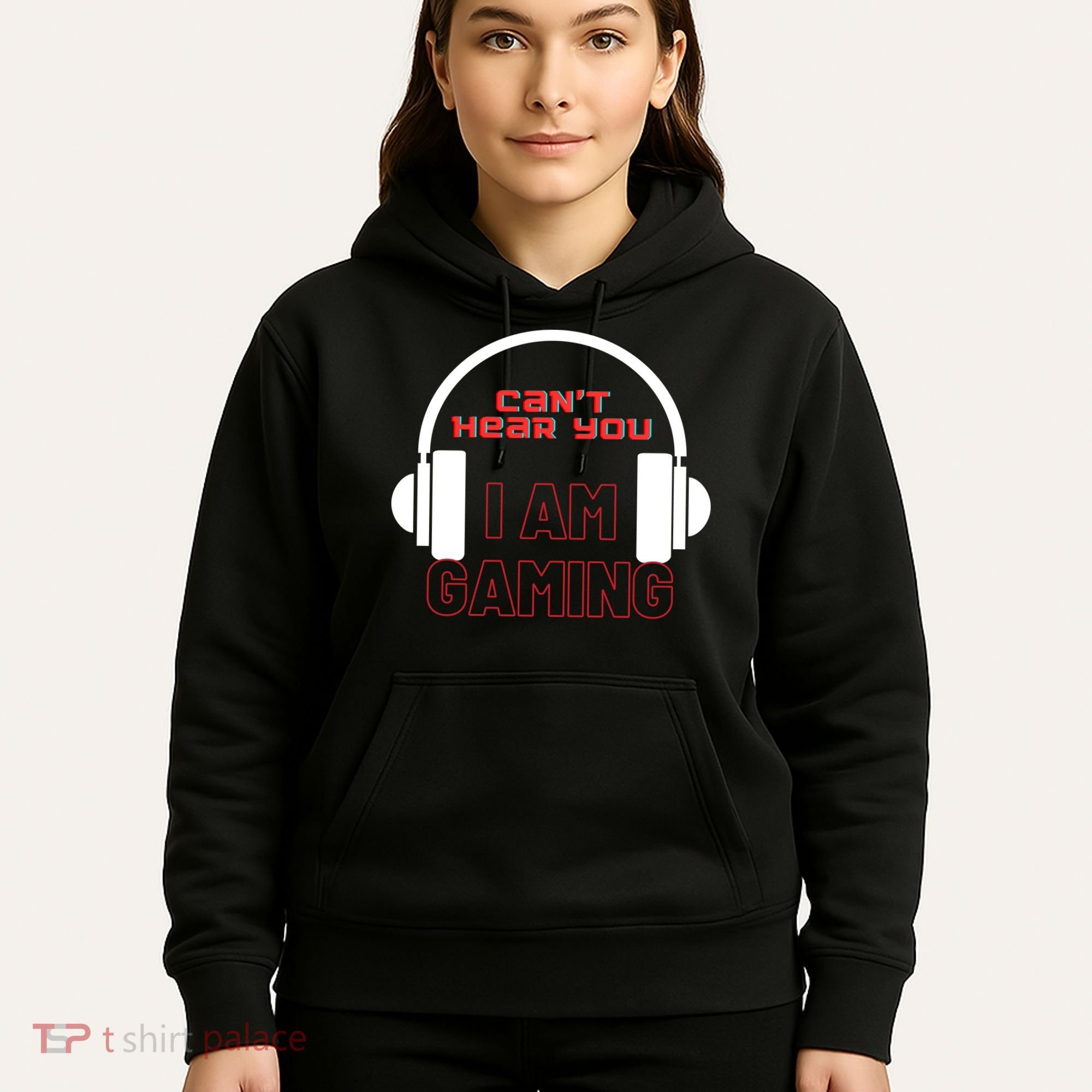 Funny Gamer Headset I Can't Hear You I'm Gaming Hoodie