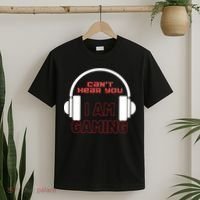 Funny Gamer Headset I Can't Hear You I'm Gaming T-Shirt thumb 2