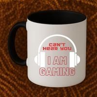 Funny Gamer Headset I Can't Hear You I'm Gaming Coffee Mug thumb 2
