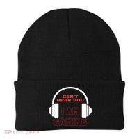 Funny Gamer Headset I Can't Hear You I'm Gaming Beanie thumb 0