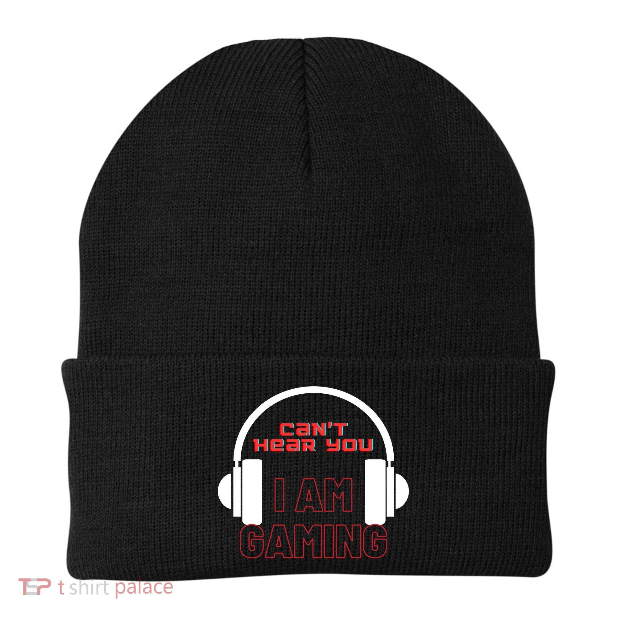 Funny Gamer Headset I Can't Hear You I'm Gaming Beanie