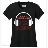 Funny Gamer Headset I Can't Hear You I'm Gaming Women's Cooling Performance Crew T-Shirt thumb 0