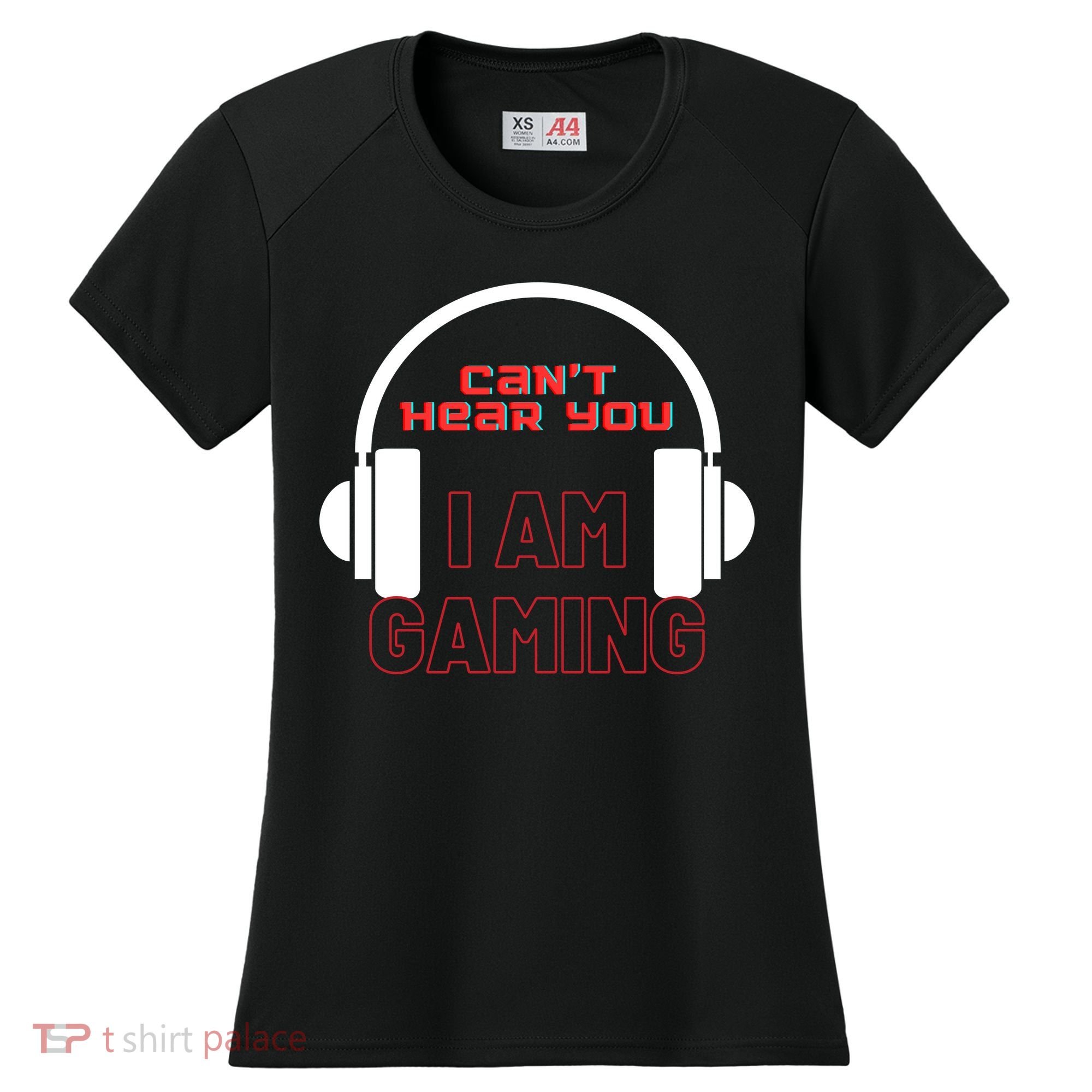 Funny Gamer Headset I Can't Hear You I'm Gaming Women's Cooling Performance Crew T-Shirt