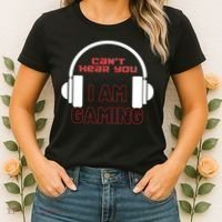 Funny Gamer Headset I Can't Hear You I'm Gaming Women's T-Shirt thumb 2