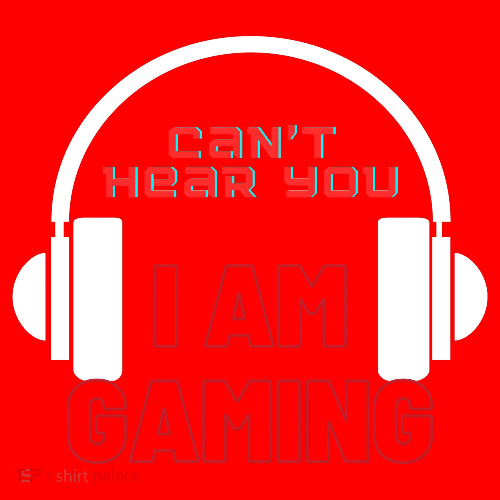Funny Gamer Headset I Can't Hear You I'm Gaming Santa Hat