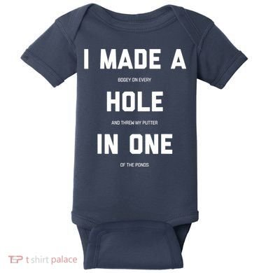 Funny Golf Hole In One Golf Gag Gifts Baby Bodysuit