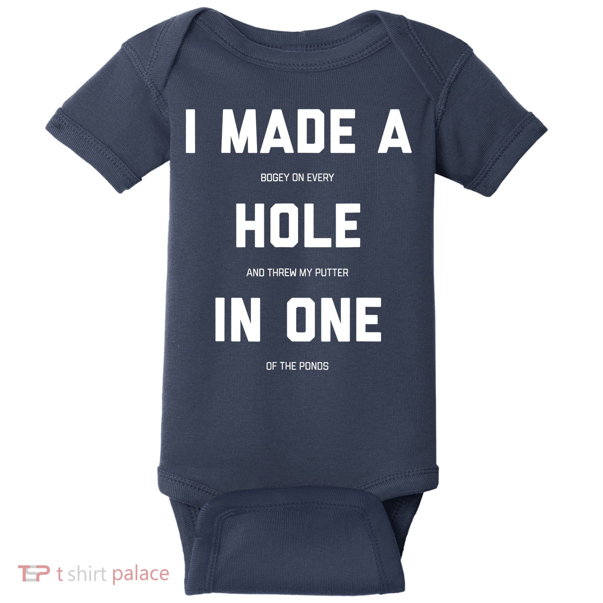 Funny Golf Hole In One Golf Gag Gifts Baby Bodysuit