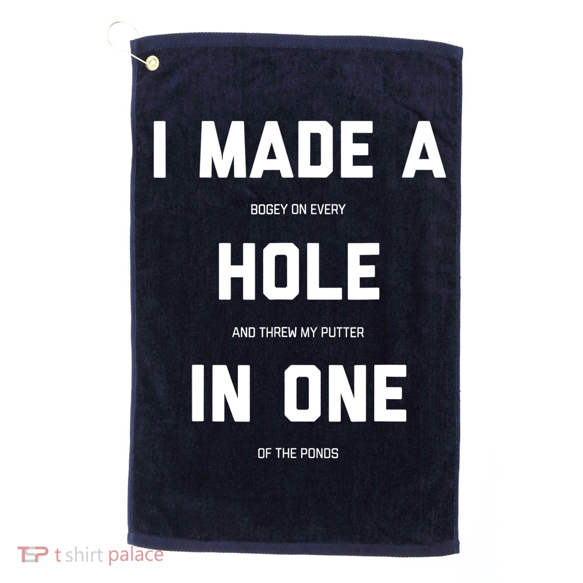 Funny Golf Hole In One Golf Gag Gifts Golf Towel