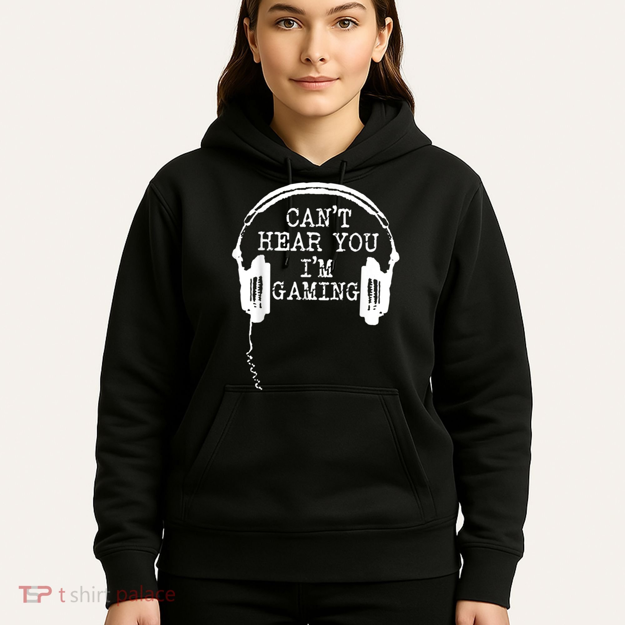 Funny Gamer Headset I Cant Hear You Im Gaming Hoodie