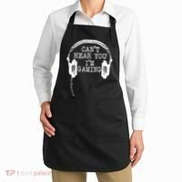 Funny Gamer Headset I Cant Hear You Im Gaming Apron thumb 2