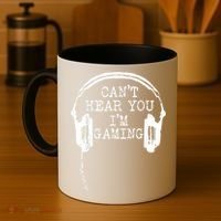 Funny Gamer Headset I Cant Hear You Im Gaming Coffee Mug thumb 4
