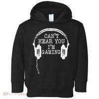 Funny Gamer Headset I Cant Hear You Im Gaming Toddler Hoodie thumb 0