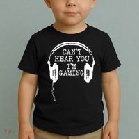 Funny Gamer Headset I Cant Hear You Im Gaming Toddler T-Shirt thumb 2