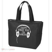 Funny Gamer Headset I Cant Hear You Im Gaming Tote Bag thumb 3