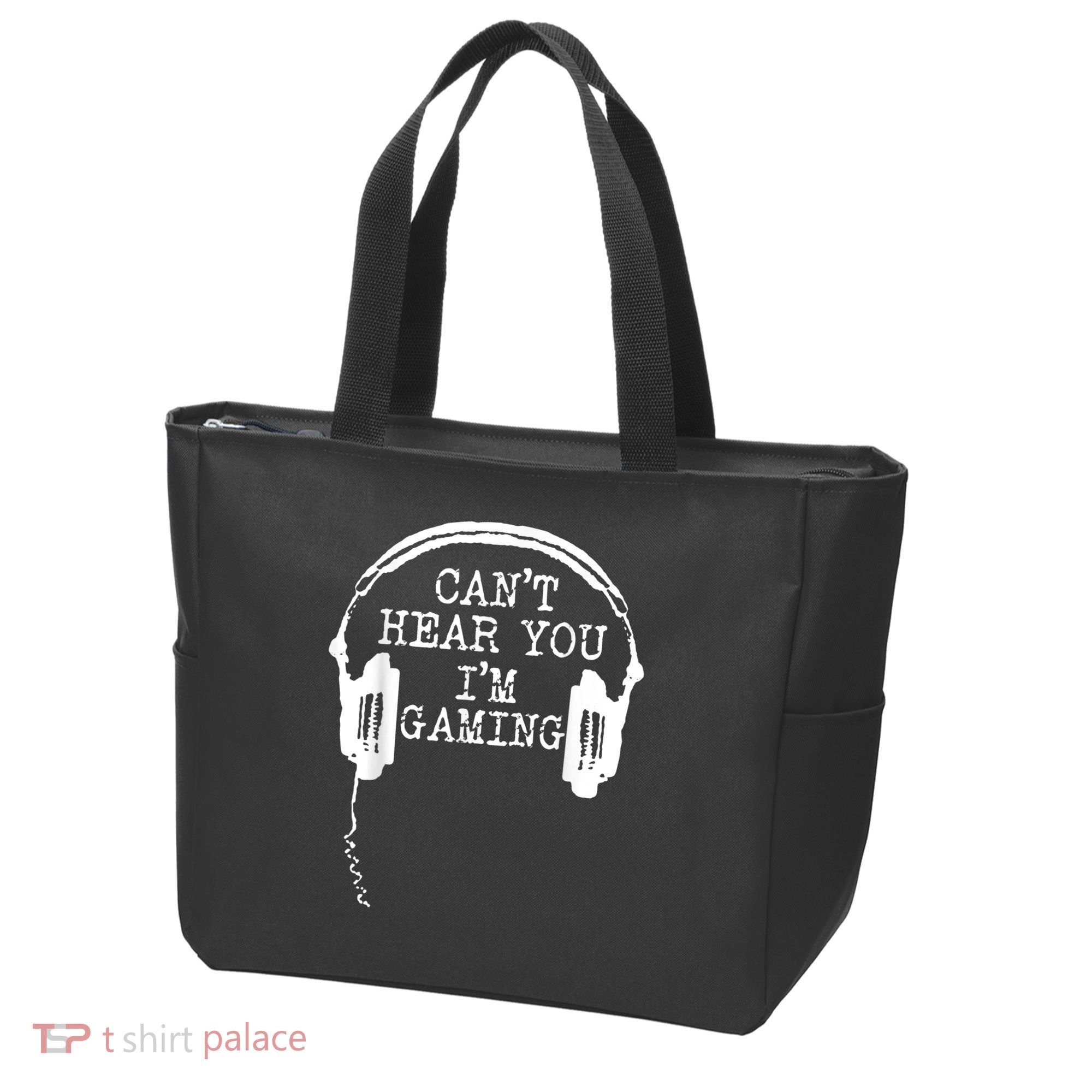 Funny Gamer Headset I Cant Hear You Im Gaming Tote Bag