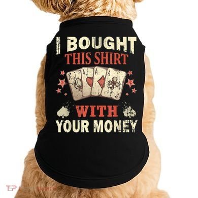 Funny Gambling I Poker Card Player Gaming Icon Tee Doggie Tank