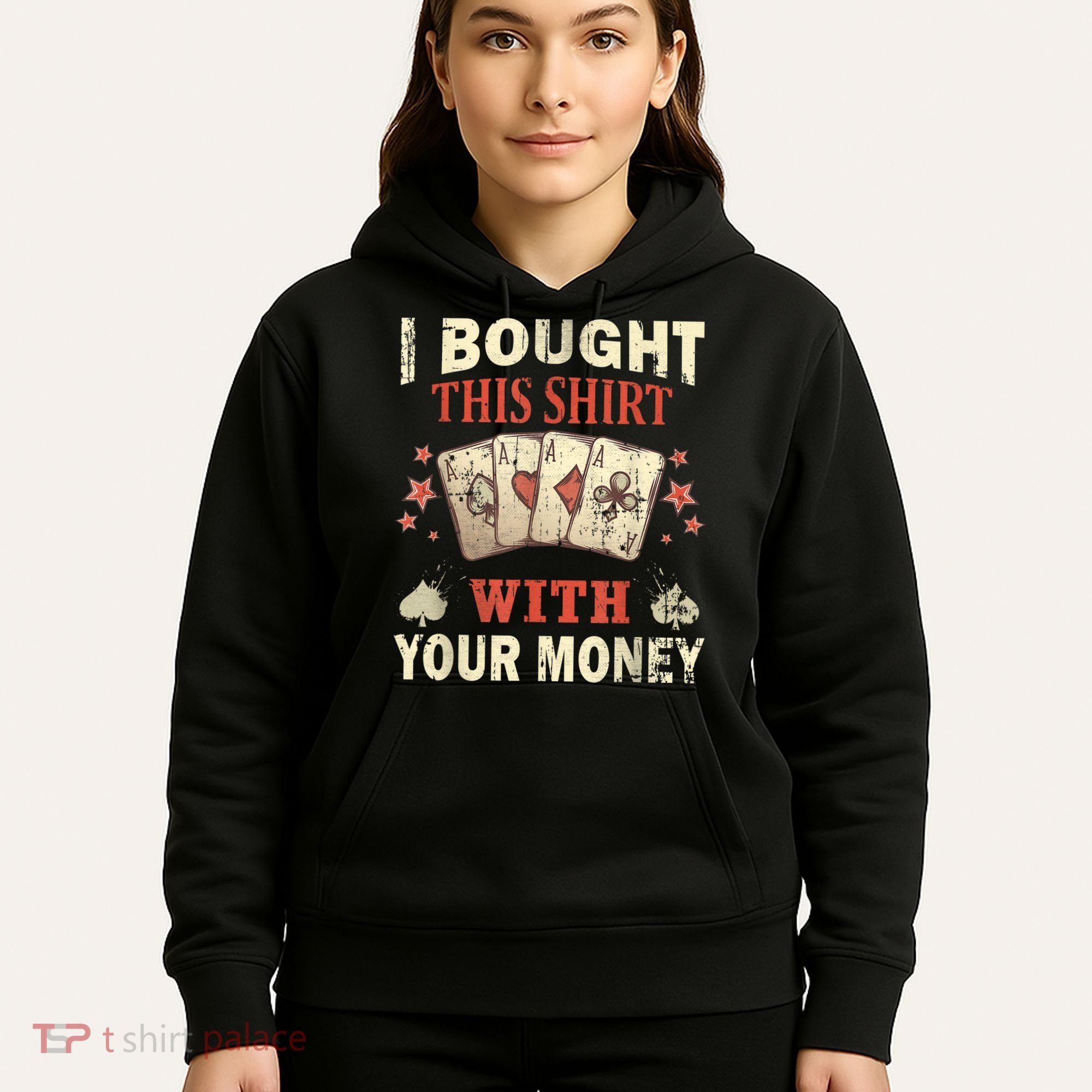 Funny Gambling I Poker Card Player Gaming Icon Tee Hoodie