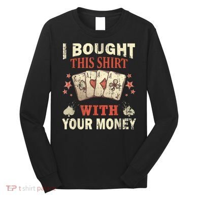 Funny Gambling I Poker Card Player Gaming Icon Tee Long Sleeve Shirt