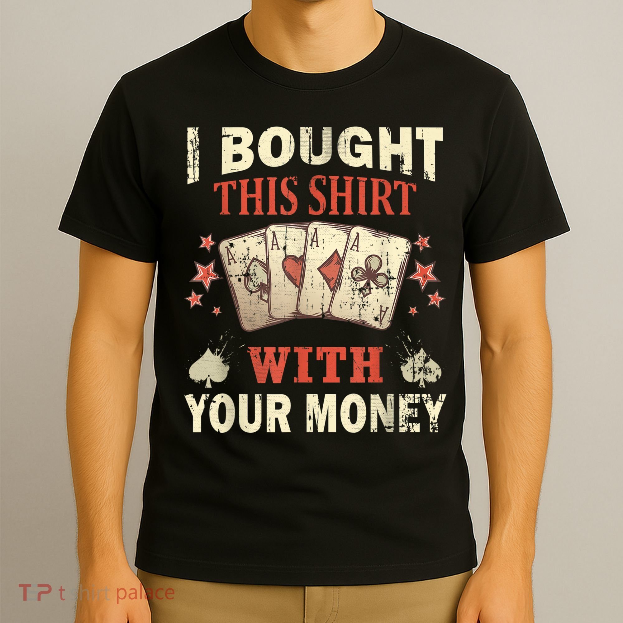 Funny Gambling I Poker Card Player Gaming Icon Tee T-Shirt