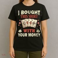 Funny Gambling I Poker Card Player Gaming Icon Tee T-Shirt thumb 4