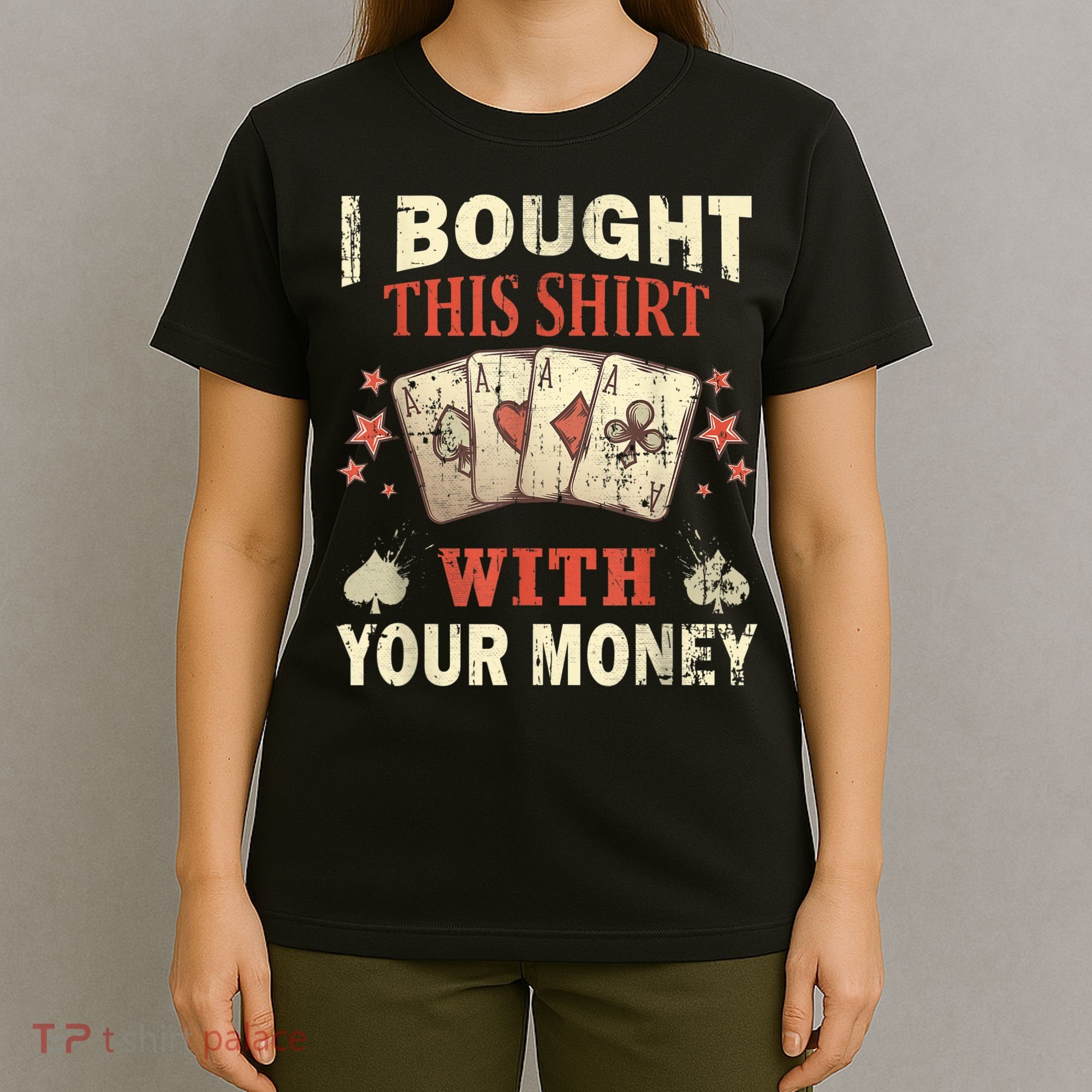 Funny Gambling I Poker Card Player Gaming Icon Tee T-Shirt