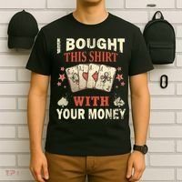 Funny Gambling I Poker Card Player Gaming Icon Tee T-Shirt thumb 6
