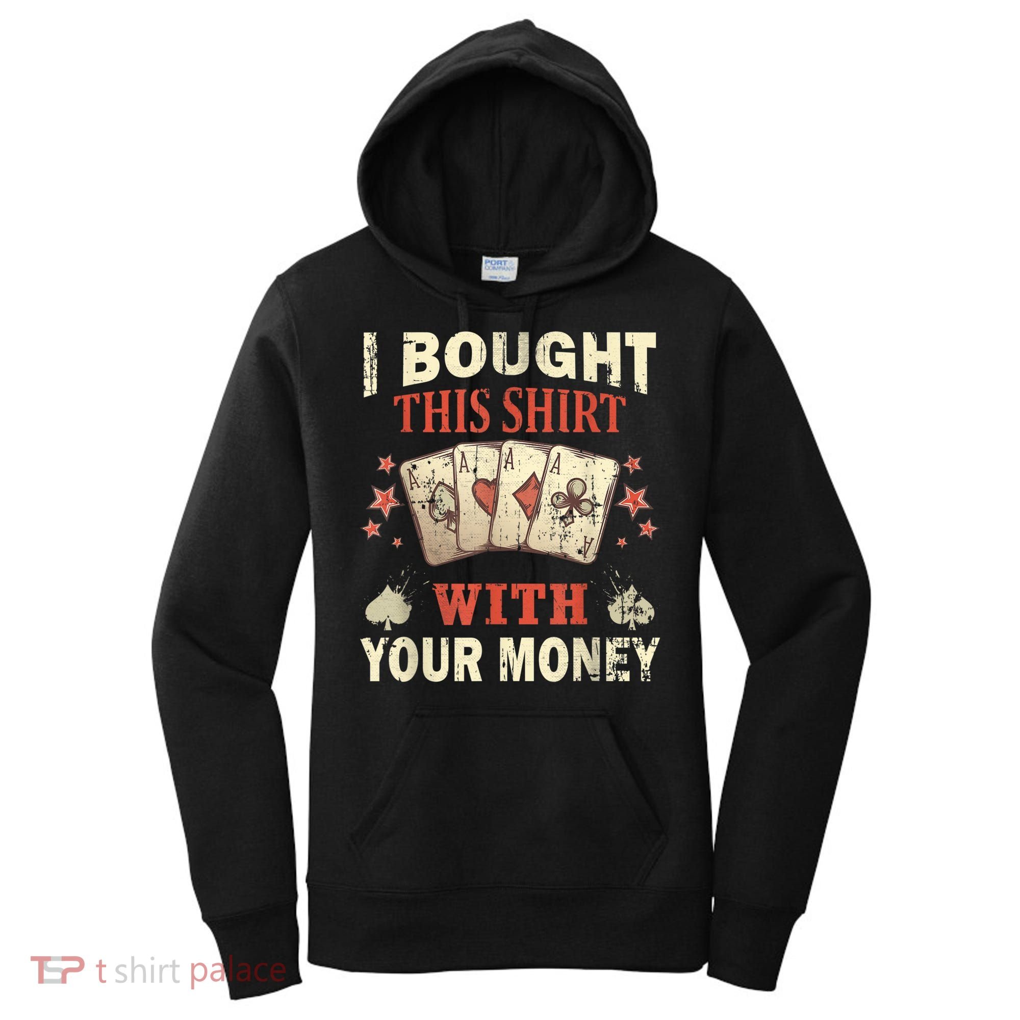 Funny Gambling I Poker Card Player Gaming Icon Tee Women's Hoodie