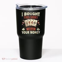 Funny Gambling I Poker Card Player Gaming Icon Tee Tumbler thumb 0