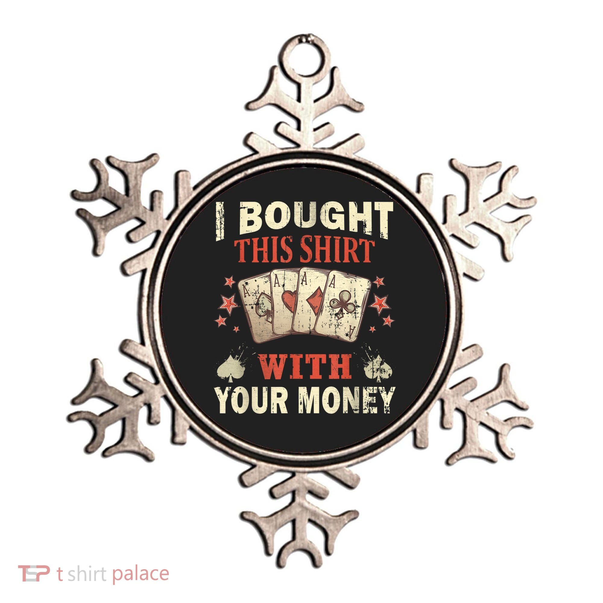 Funny Gambling I Poker Card Player Gaming Icon Tee Ornament