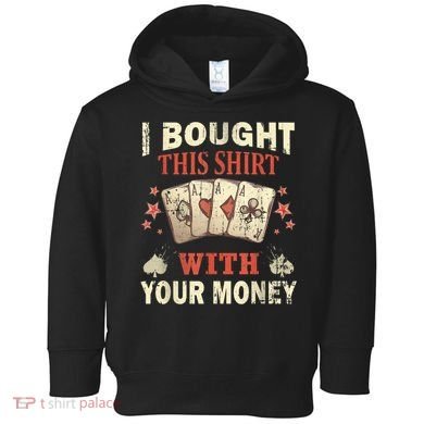 Funny Gambling I Poker Card Player Gaming Icon Tee Toddler Hoodie