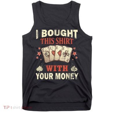 Funny Gambling I Poker Card Player Gaming Icon Tee Tank Top