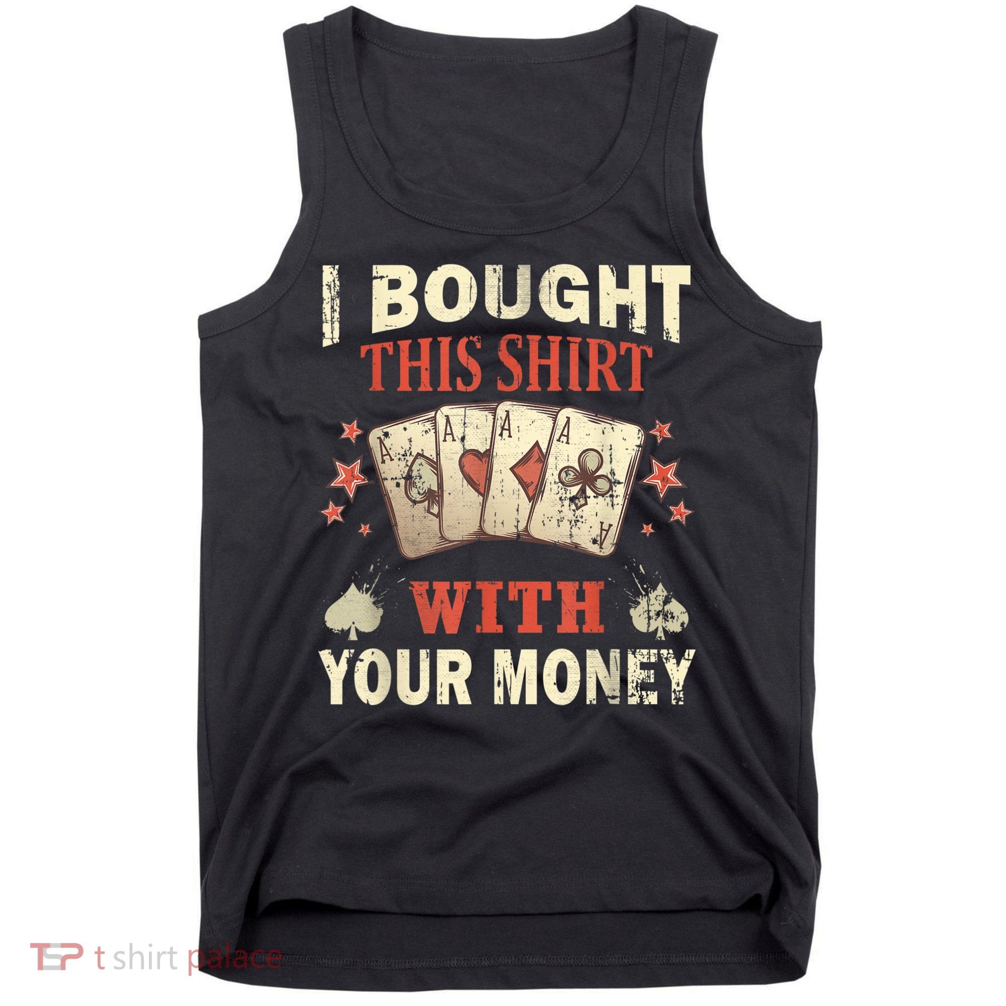 Funny Gambling I Poker Card Player Gaming Icon Tee Tank Top