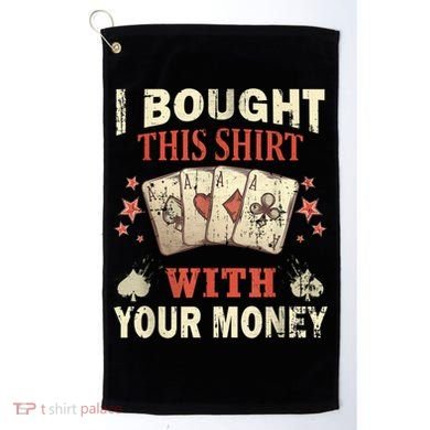 Funny Gambling I Poker Card Player Gaming Icon Tee Golf Towel