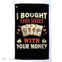 Funny Gambling I Poker Card Player Gaming Icon Tee Golf Towel thumb 0