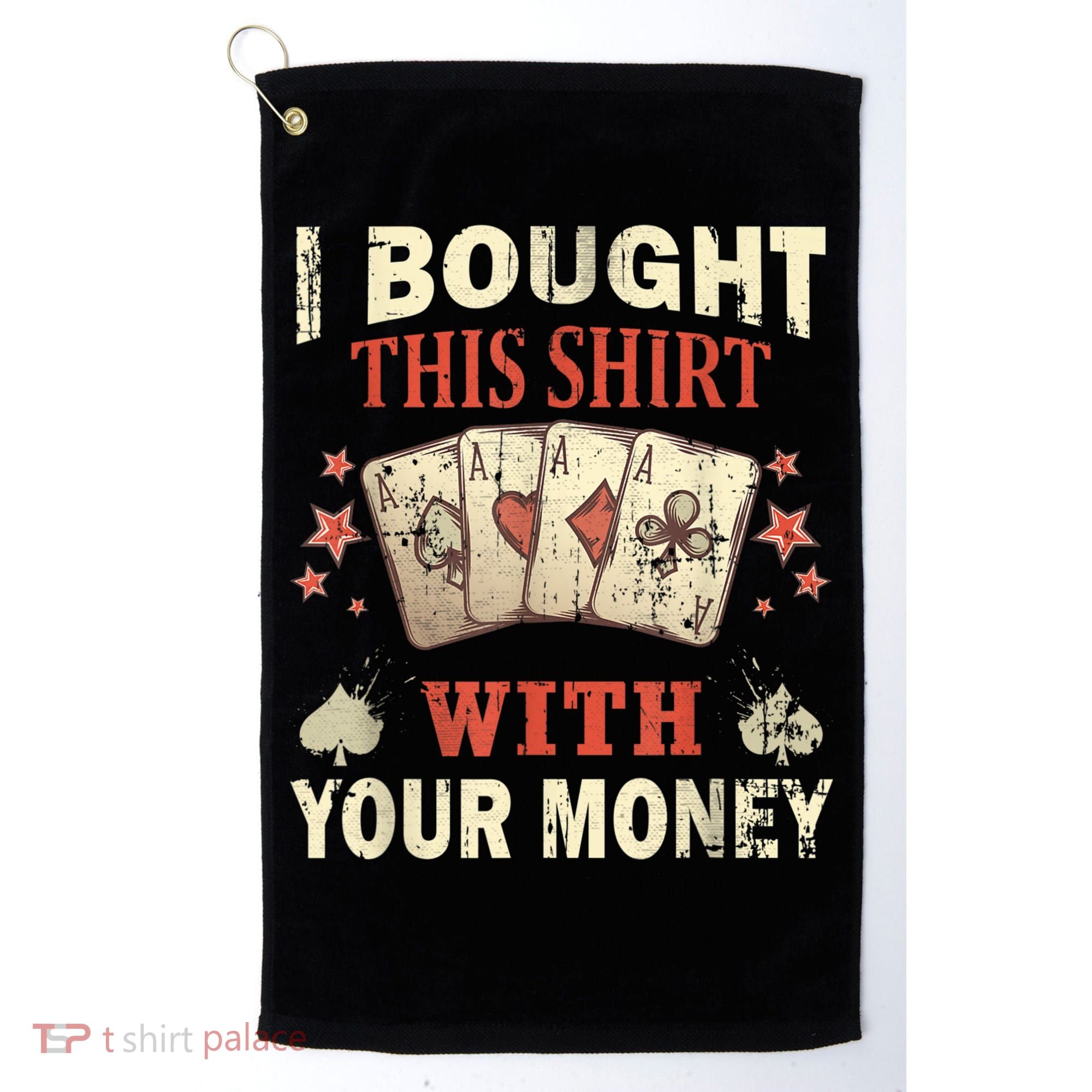 Funny Gambling I Poker Card Player Gaming Icon Tee Golf Towel