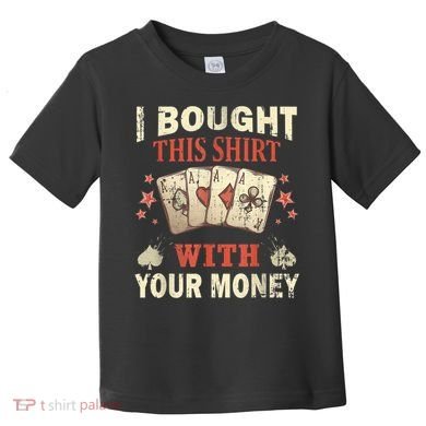 Funny Gambling I Poker Card Player Gaming Icon Tee Toddler T-Shirt