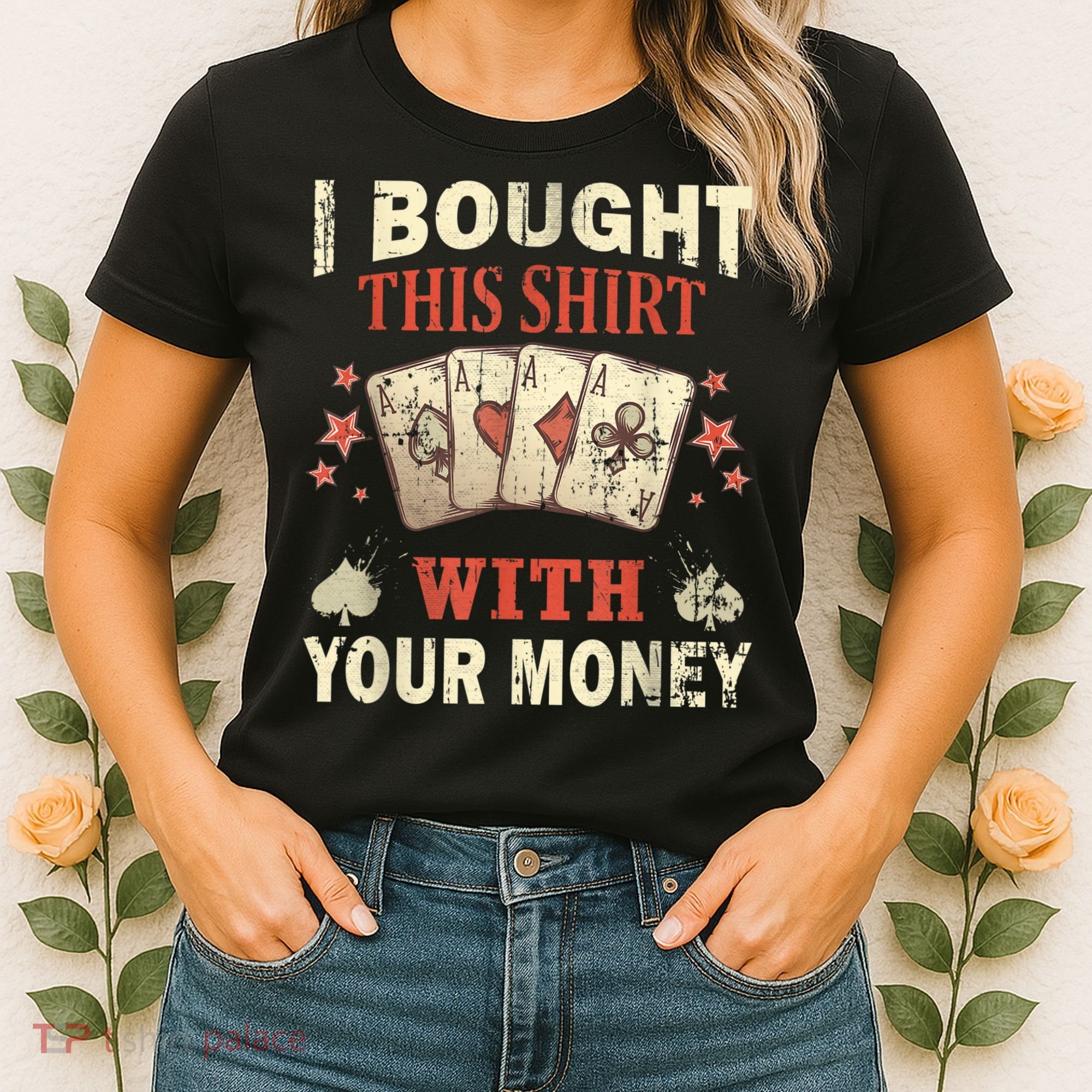 Funny Gambling I Poker Card Player Gaming Icon Tee Women's T-Shirt