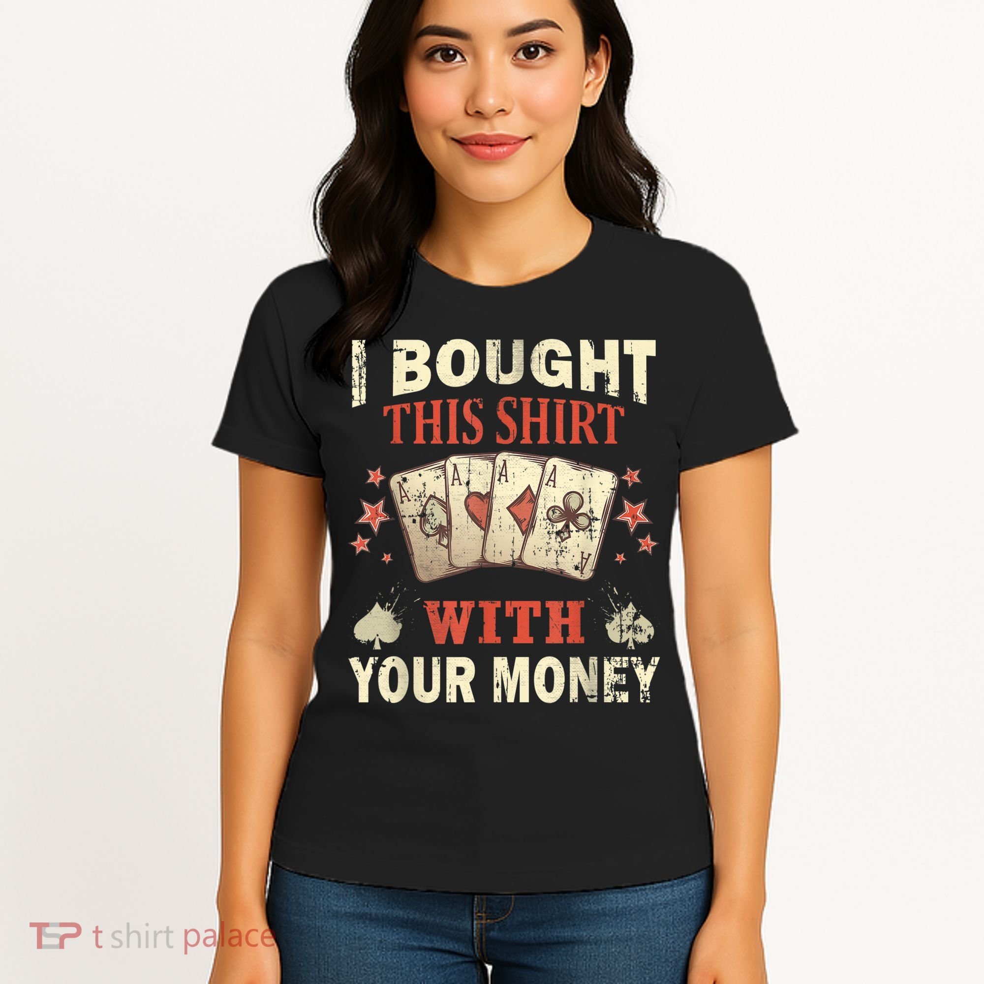Funny Gambling I Poker Card Player Gaming Icon Tee Women's T-Shirt