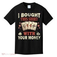 Funny Gambling I Poker Card Player Gaming Icon Tee Kids T-Shirt thumb 0