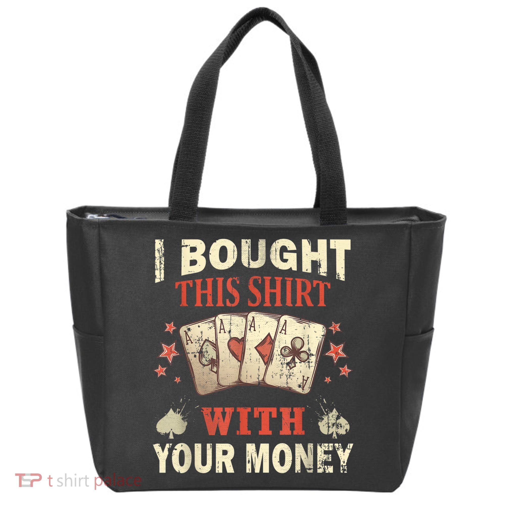 Funny Gambling I Poker Card Player Gaming Icon Tee Tote Bag