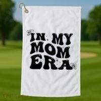 Funny Groovy In My Mom Era Golf Towel thumb 1