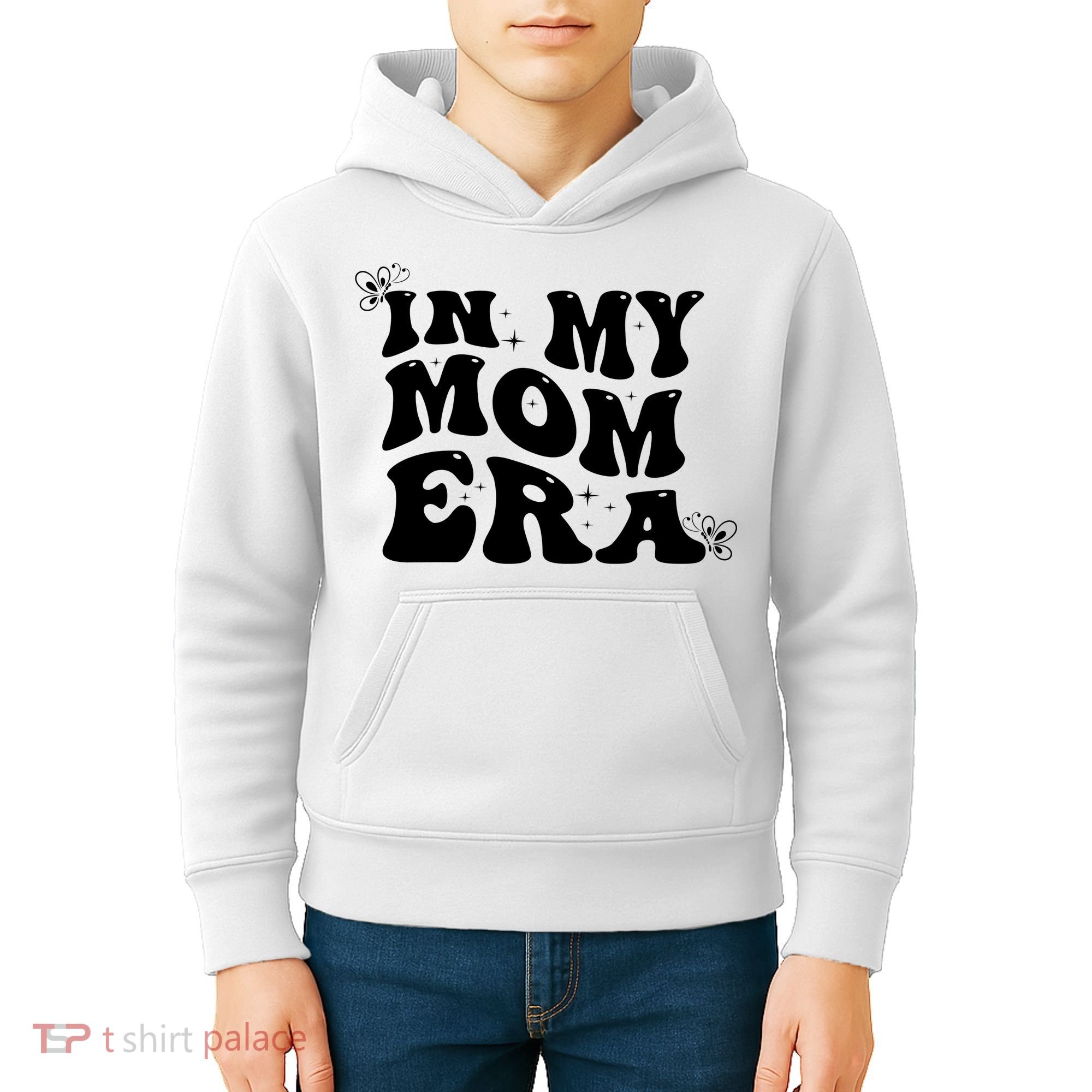 Funny Groovy In My Mom Era Kids Hoodie