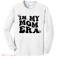 Funny Groovy In My Mom Era Kids Long Sleeve Shirt thumb 0