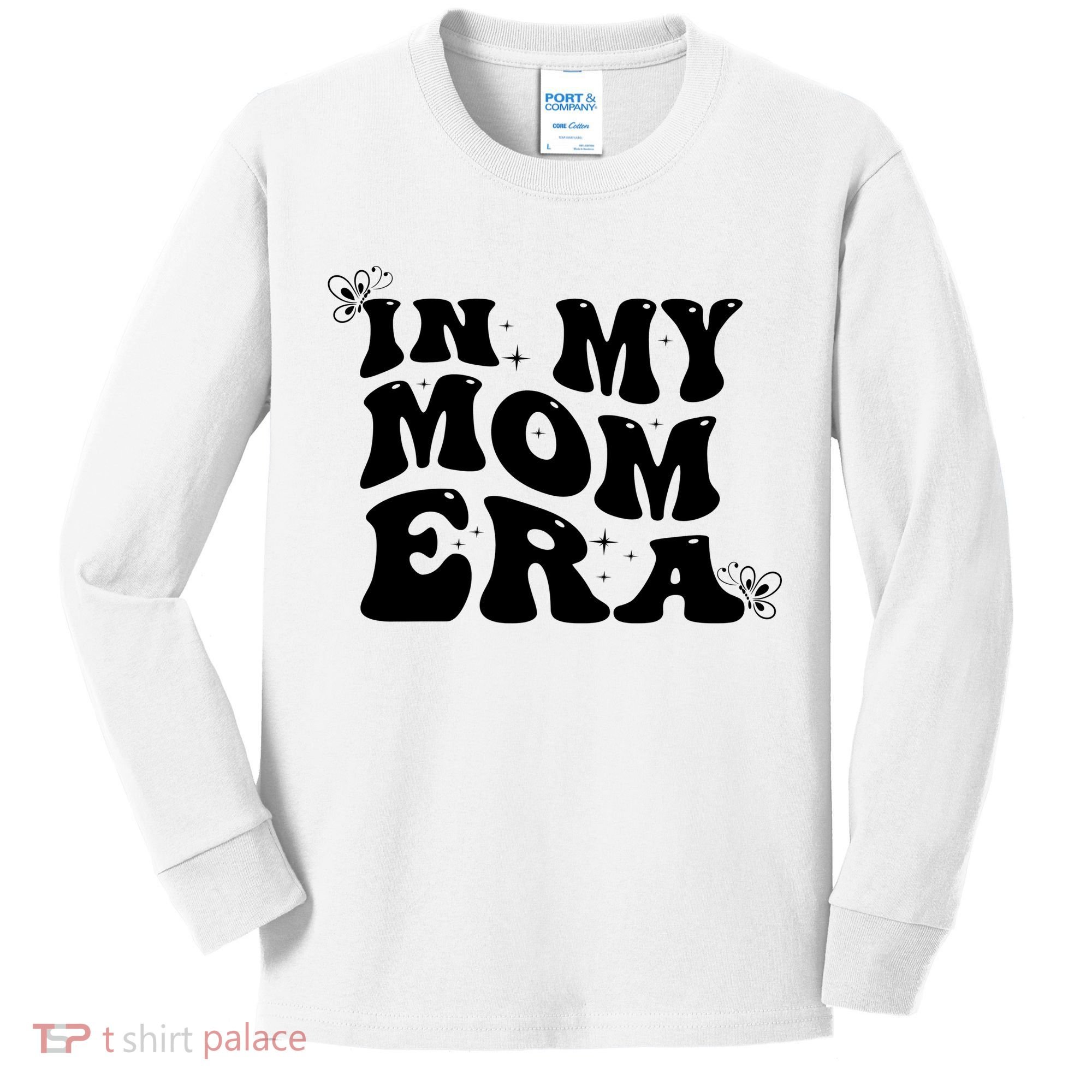 Funny Groovy In My Mom Era Kids Long Sleeve Shirt