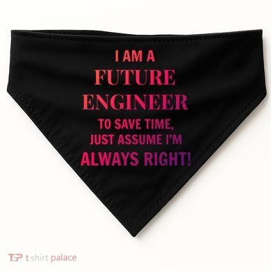 Funny Gift Idea Future Engineer Engineering Major Gift USA-Made Doggie Bandana