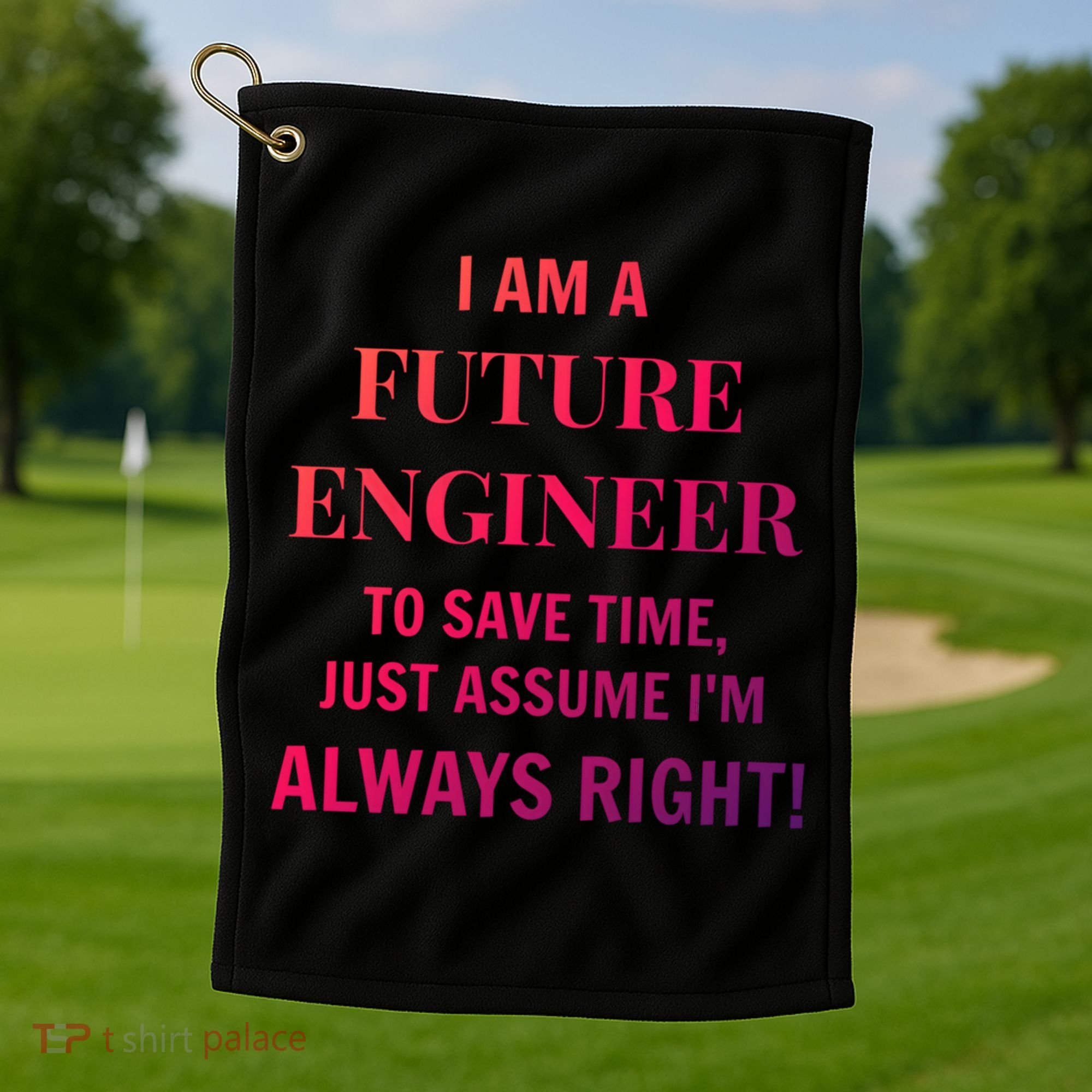 Funny Gift Idea Future Engineer Engineering Major Gift Golf Towel