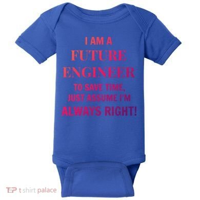 Funny Gift Idea Future Engineer Engineering Major Gift Baby Bodysuit