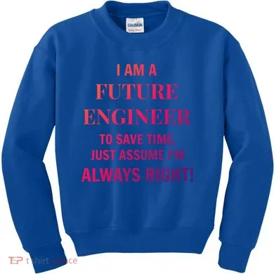 Funny Gift Idea Future Engineer Engineering Major Gift Kids Sweatshirt