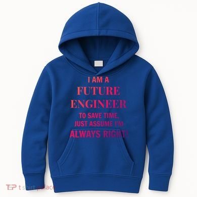 Funny Gift Idea Future Engineer Engineering Major Gift Kids Hoodie