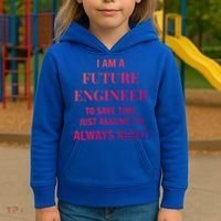 Funny Gift Idea Future Engineer Engineering Major Gift Kids Hoodie thumb 3